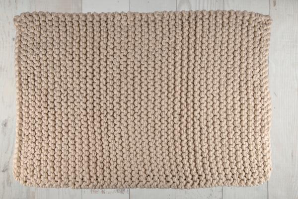 Hand Knitted Chunky Rug